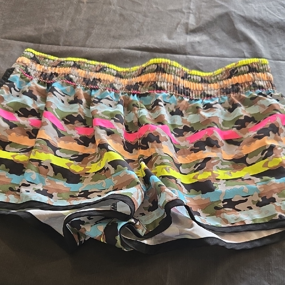 OP Women's Neon Camouflage Athletic Shorts
